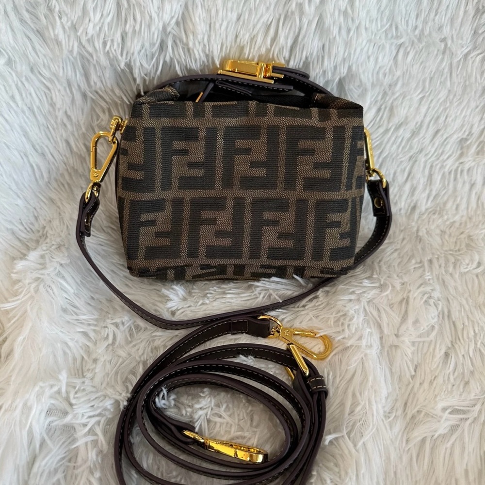 COPY - FENDI Zucca Canvas Hand Pouch Nylon Black